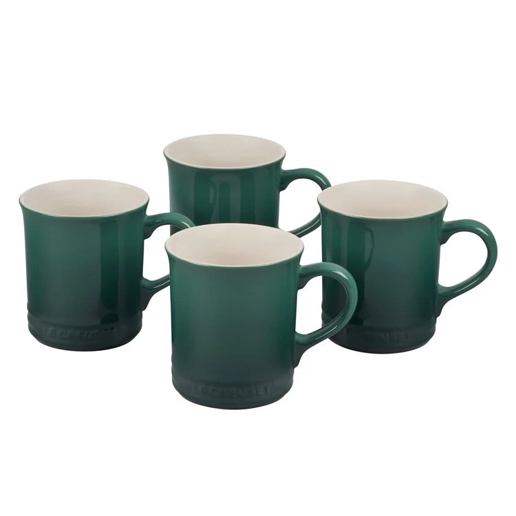 Le Creuset 14 Oz Stoneware Mugs Set Of 4 - Artichaut