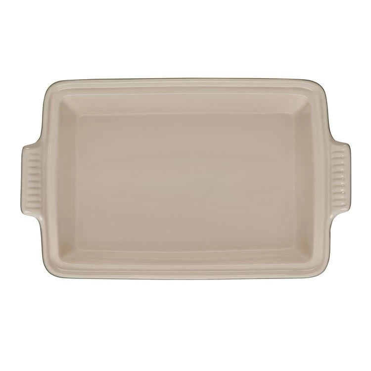 Le Creuset Heritage 4-Quart Stoneware Covered Rectangular Casserole - Artichaut - Image 4
