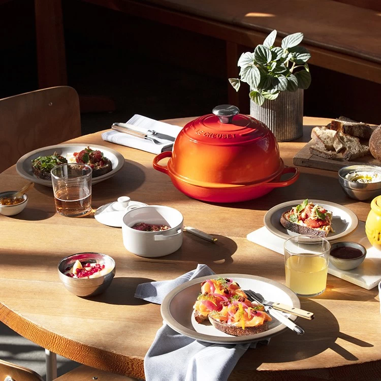 Le Creuset Signature 1.75-Quart Enameled Cast Iron Bread Oven - Flame - Image 11