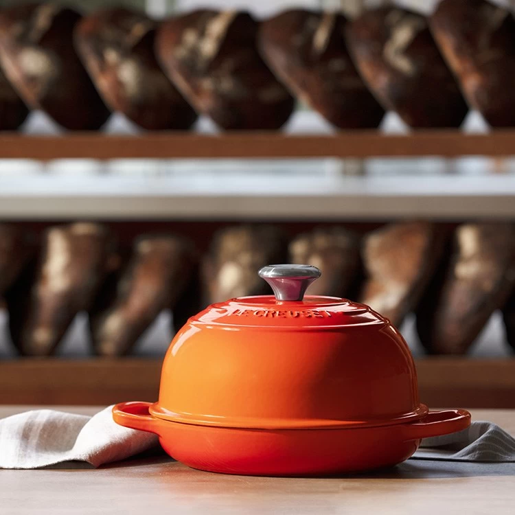 Le Creuset Signature 1.75-Quart Enameled Cast Iron Bread Oven - Flame - Image 5