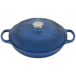 Le Creuset Olive Branch Collection 5-Quart Cast Iron Braiser With Embossed Lid And Stainless Steel Knob - Marseille