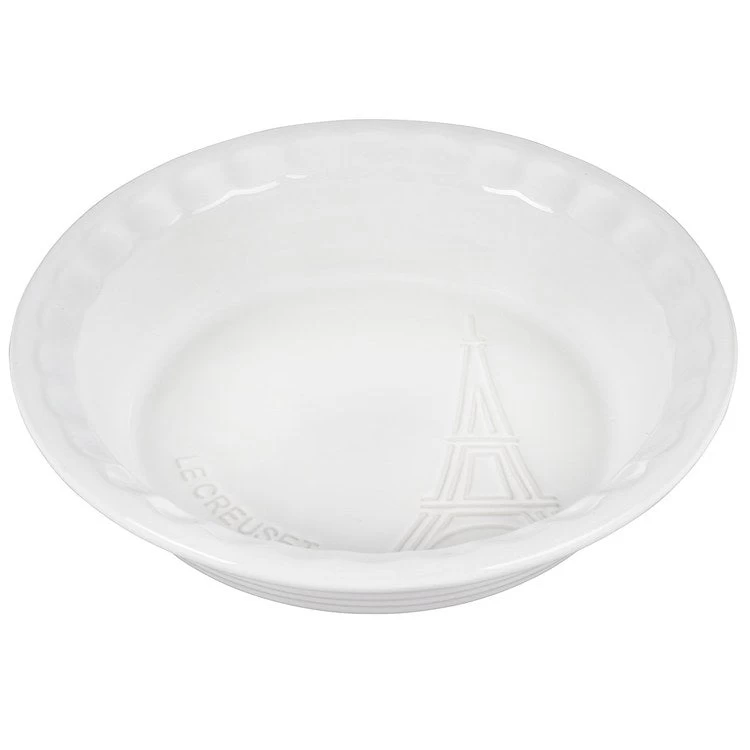 Le Creuset Eiffel Tower Collection 9" Pie Dish - White