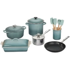 Le Creuset Craft Series Five-Piece Utensil Set With Crock - Sea Salt