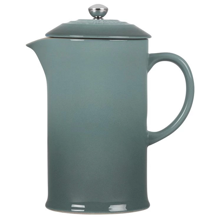 Le Creuset 34 Oz Stoneware French Press - Sea Salt - Image 4
