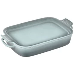 Le Creuset 2.75-Quart Stoneware Rectangular Dish With Platter Lid - Sea Salt
