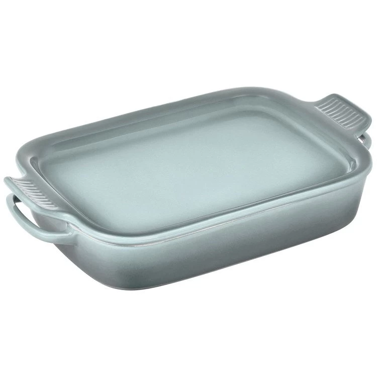 Le Creuset 2.75-Quart Stoneware Rectangular Dish With Platter Lid - Sea Salt