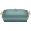 Le Creuset Heritage 4-Quart Stoneware Covered Rectangular Casserole - Sea Salt