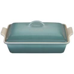 Le Creuset Heritage 4-Quart Stoneware Covered Rectangular Casserole - Sea Salt