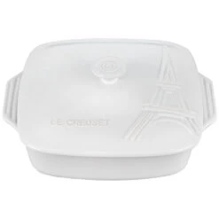 Le Creuset Eiffel Tower Collection Signature 2.75-Quart [9.5"] Covered Square Casserole - White
