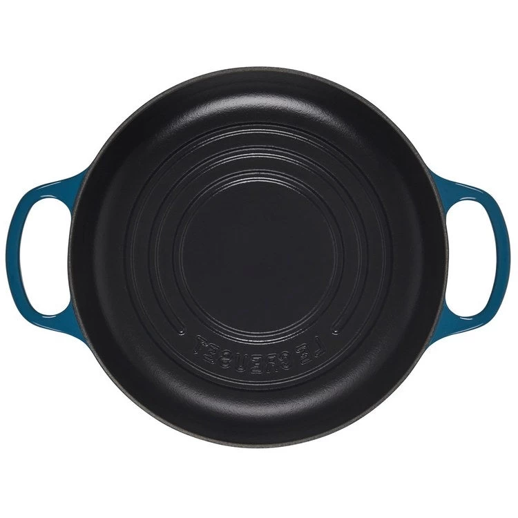 Le Creuset Signature 1.75-Quart Enameled Cast Iron Bread Oven - Deep Teal - Image 4