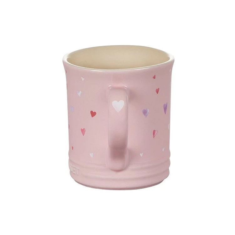 Le Creuset L' Amour Collection Mug - Chiffon Pink With Heart Applique - Image 3