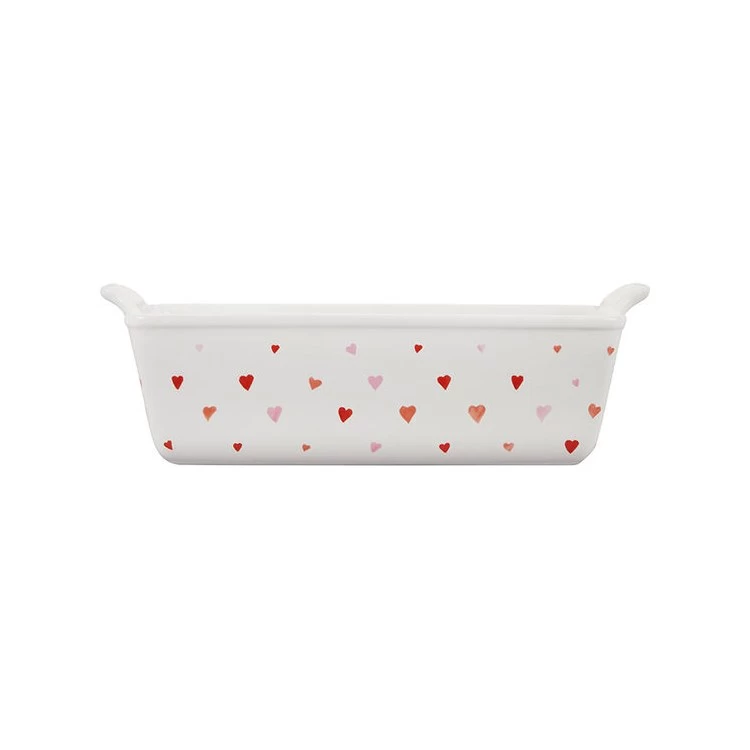 Le Creuset L' Amour Collection Loaf Pan - White With Heart Applique - Image 2