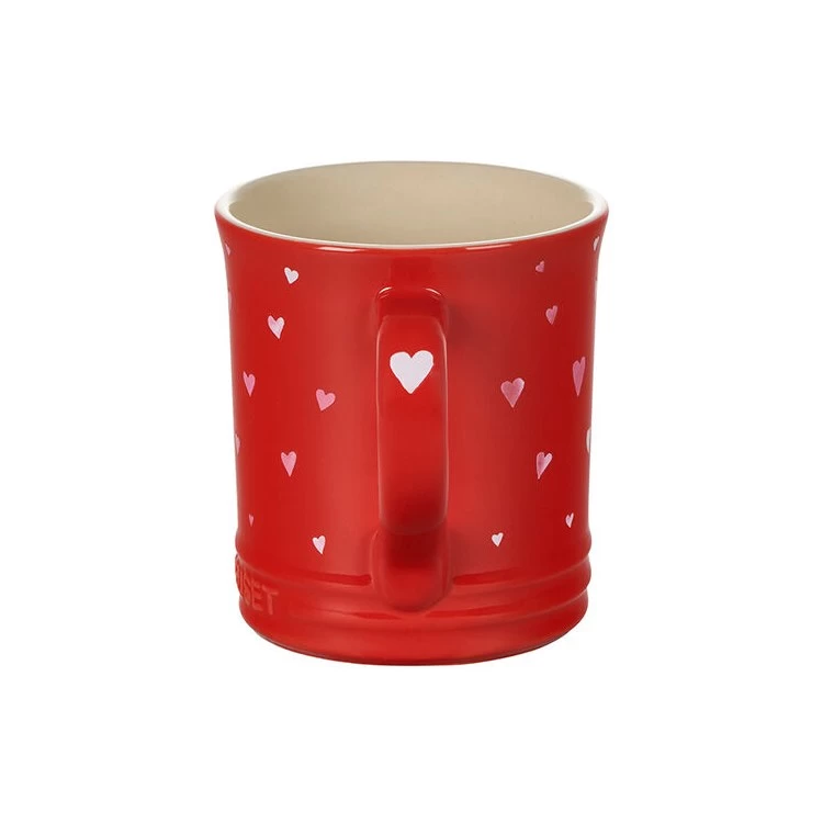 Le Creuset L' Amour Collection Mug - Cerise With Heart Applique - Image 2
