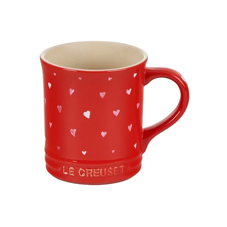 Le Creuset L' Amour Collection Mug - Cerise With Heart Applique