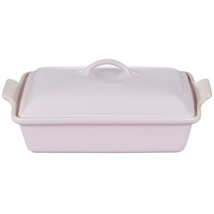 Le Creuset Heritage 4-Quart Stoneware Covered Rectangular Casserole - Shallot - Image 2