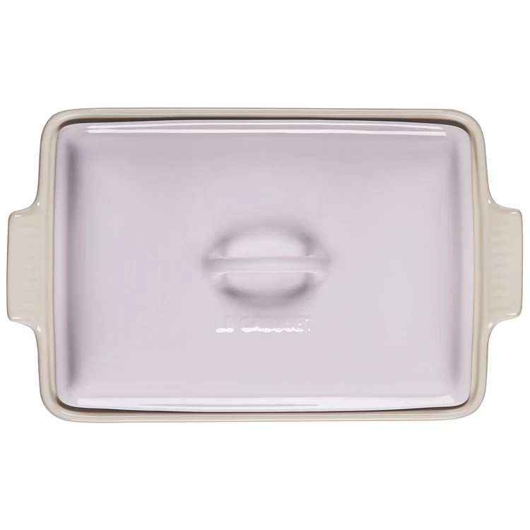 Le Creuset Heritage 4-Quart Stoneware Covered Rectangular Casserole - Shallot - Image 4