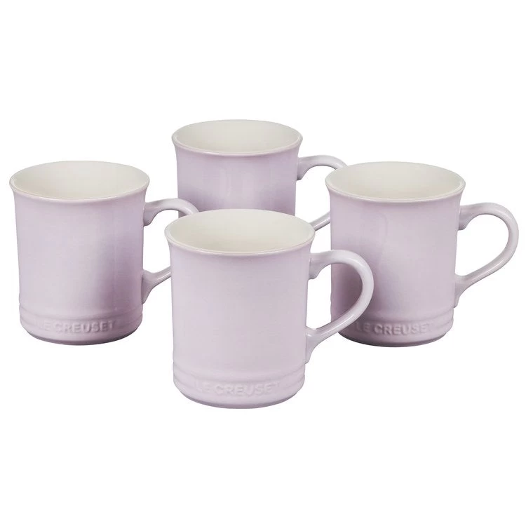 Le Creuset 14 Oz Stoneware Mugs Set Of 4 - Shallot - Image 3