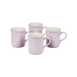 Le Creuset 14 Oz Stoneware Mugs Set Of 4 - Shallot