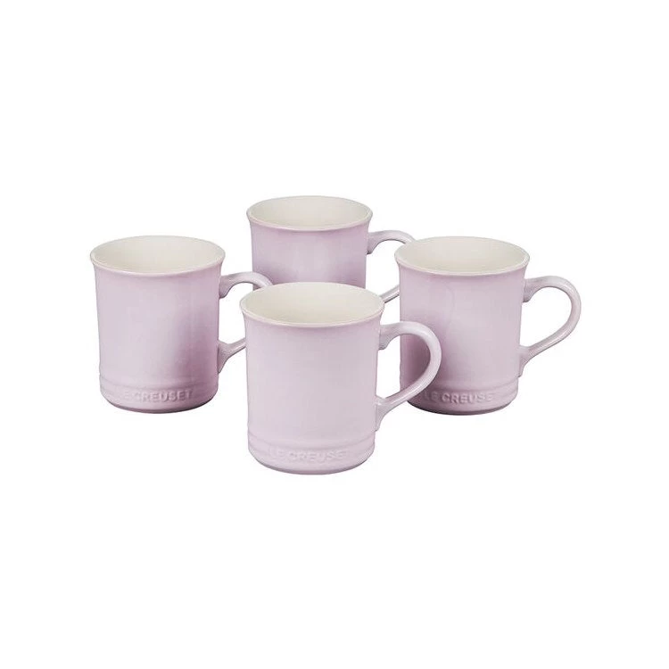 Le Creuset 14 Oz Stoneware Mugs Set Of 4 - Shallot