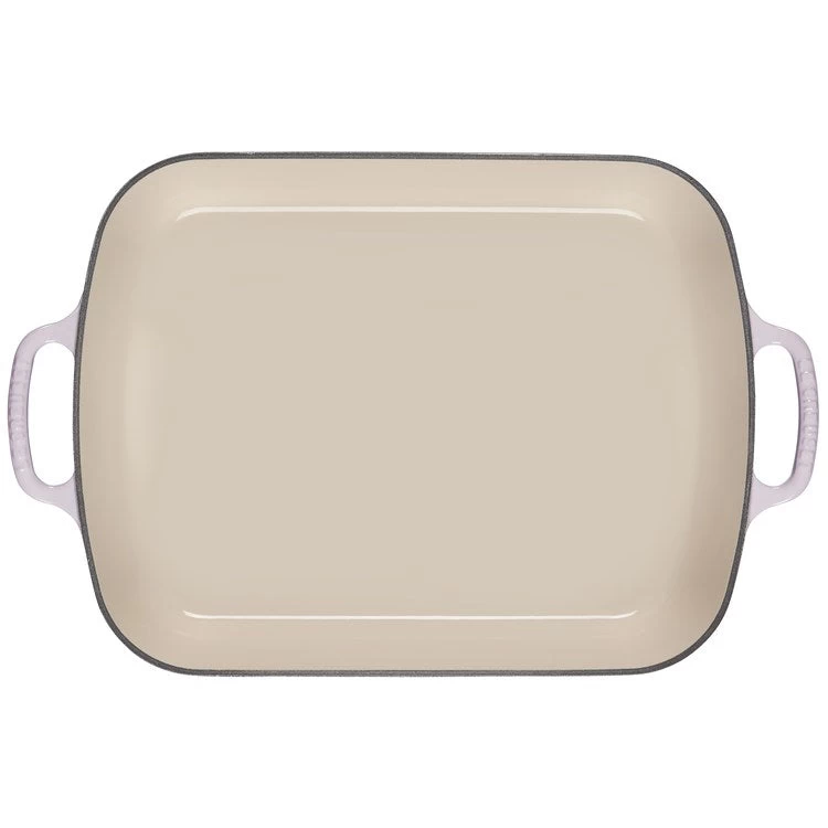 Le Creuset Signature 5.25-Quart Cast Iron Rectangular Roaster - Shallot - Image 4