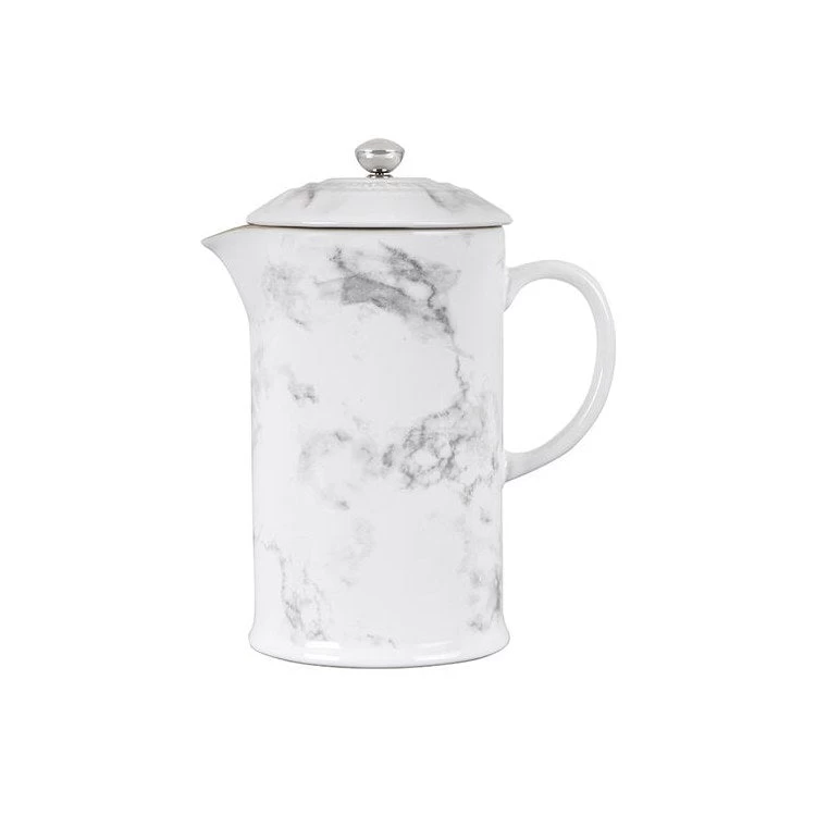 Le Creuset Stoneware French Press - Marble Applique