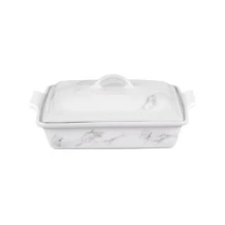 Le Creuset Heritage Covered Rectangular Casserole - Marble Applique