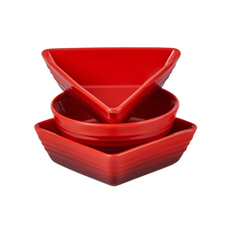 Le Creuset Tapas Dishes Set Of 3 - Cerise - Image 2