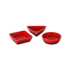Le Creuset Tapas Dishes Set Of 3 - Cerise