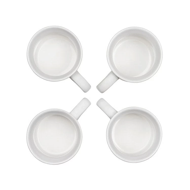 Le Creuset 14 Oz Stoneware Mugs Set Of 4 - Marble Applique - Image 3