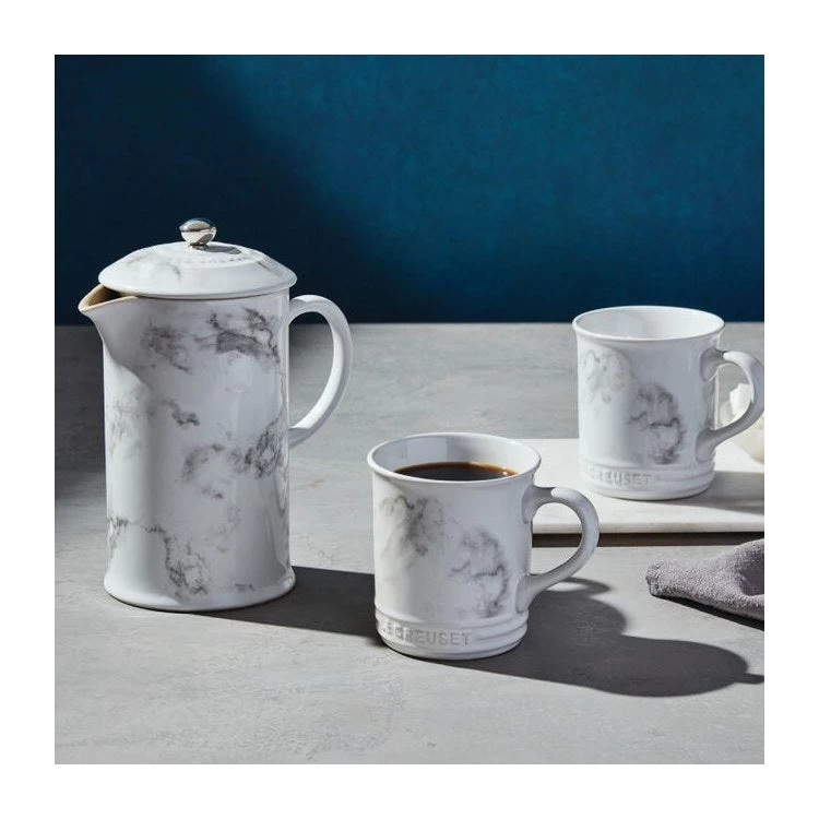 Le Creuset 14 Oz Stoneware Mug - Marble Applique - Image 2