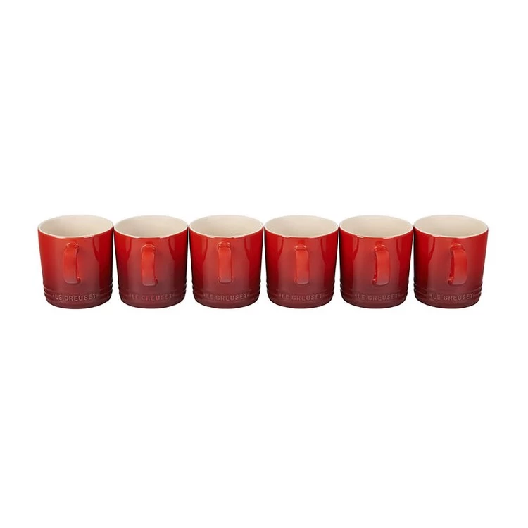 Le Creuset 12 Oz London Mugs Set Of 6 - Cerise