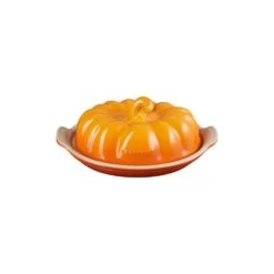 Le Creuset Pumpkin Stoneware Covered Butter Dish - Persimmon