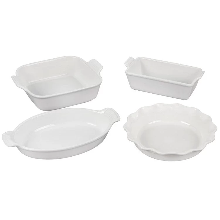 Le Creuset Heritage Four-Piece Bakeware Essentials Set - White