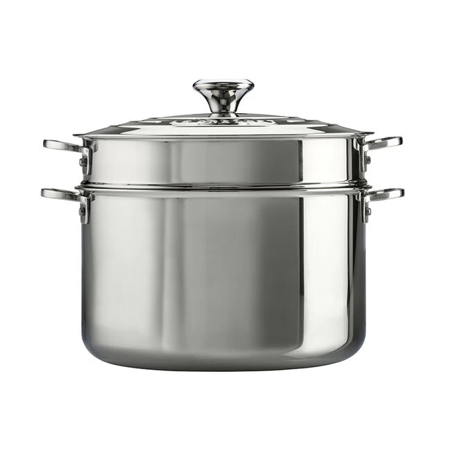 Le Creuset Signature Stainless Steel Stockpot With Colander Insert - Image 2