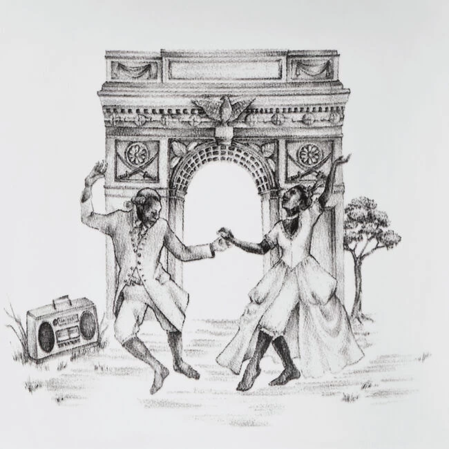 Le Creuset Harlem Toile De Jouy Mug - Arc De Triomphe - Image 2