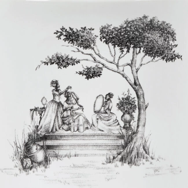 Le Creuset Harlem Toile De Jouy Mug - Ladies In Waiting - Image 2