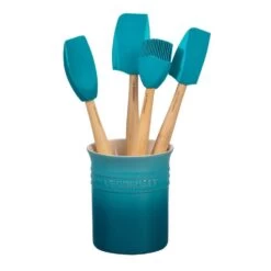 Le Creuset Craft Series Five-Piece Utensil Set With Crock - Caribbean