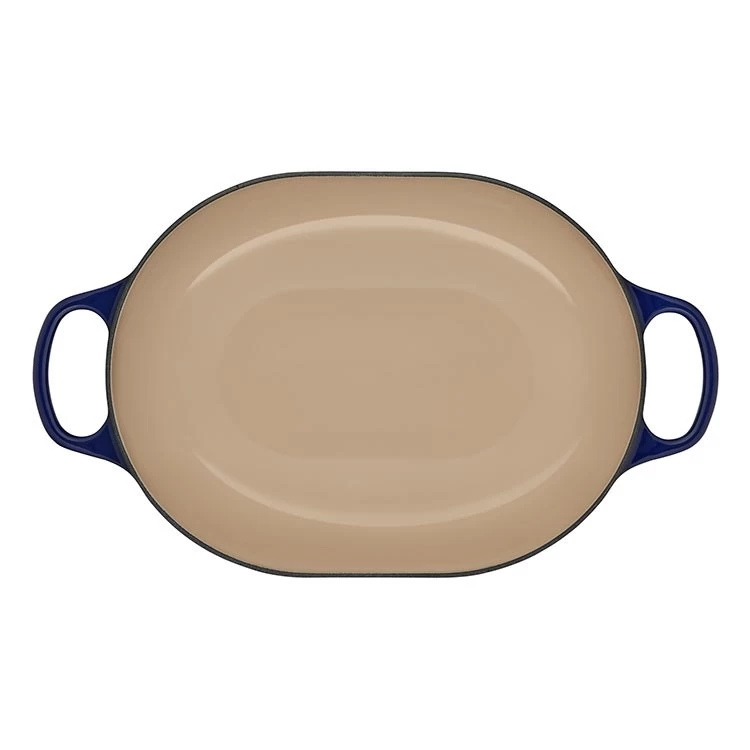 Le Creuset Signature 3.75-Quart Cast Iron Oval Casserole With Stainless Steel Knob - Indigo - Image 2