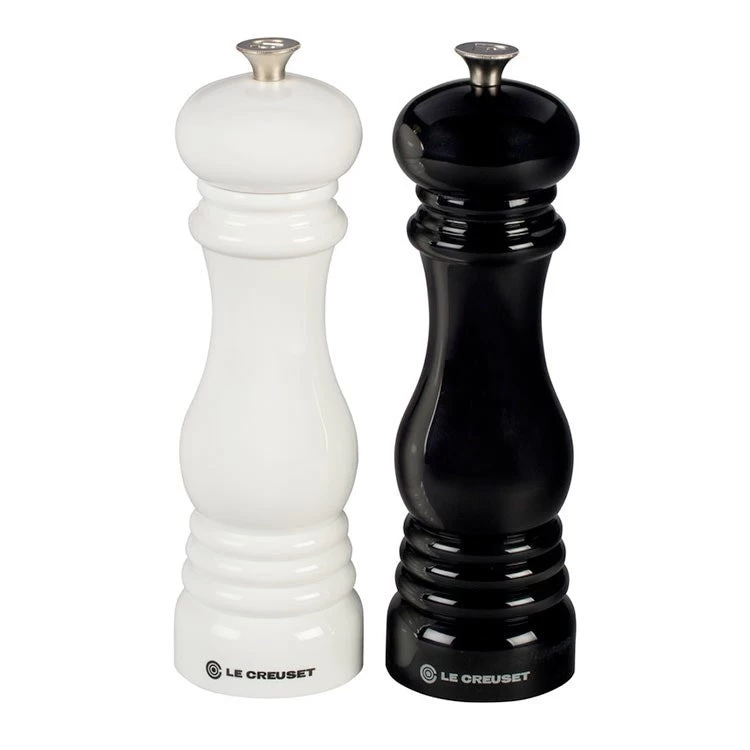 Le Creuset Stoneware Salt And Pepper Mill Set - Black & White