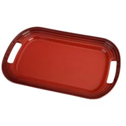 Le Creuset Stoneware Large Serving Platter - Cerise