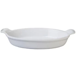 Le Creuset Heritage 1-Quart Stoneware Oval Au Gratin Dish - White