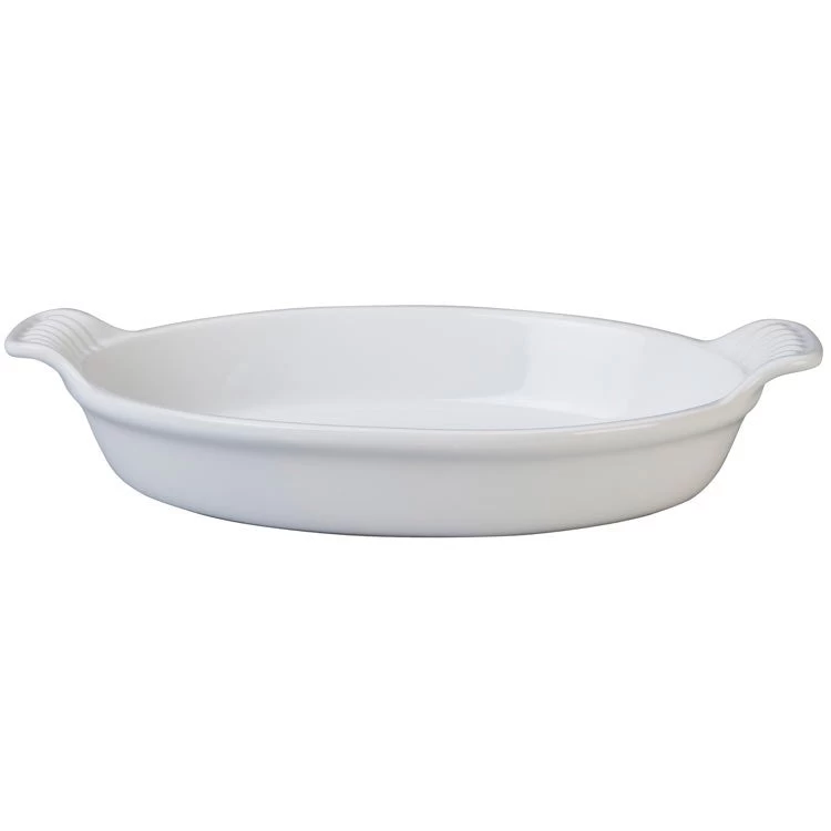 Le Creuset Heritage 1-Quart Stoneware Oval Au Gratin Dish - White