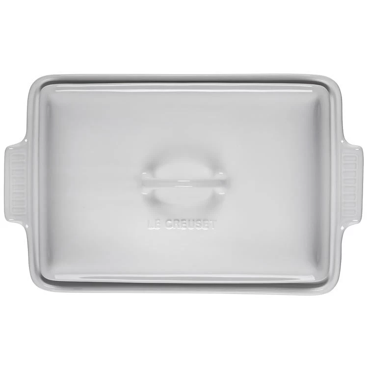 Le Creuset Heritage 4-Quart Stoneware Covered Rectangular Casserole - White - Image 3