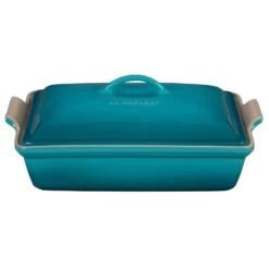 Le Creuset Heritage 4-Quart Stoneware Covered Rectangular Casserole - Caribbean