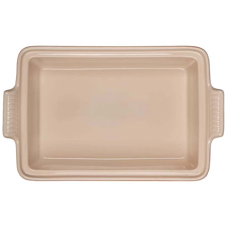 Le Creuset Heritage 4-Quart Stoneware Covered Rectangular Casserole - Flame - Image 3