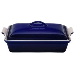 Le Creuset Heritage 4-Quart Stoneware Covered Rectangular Casserole - Indigo