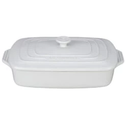 Le Creuset 3.5-Quart (12.5" X 8.5") Stoneware Covered Rectangular Casserole - White