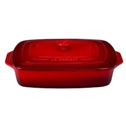 Le Creuset 3.5-Quart (12.5" X 8.5") Stoneware Covered Rectangular Casserole - Cerise