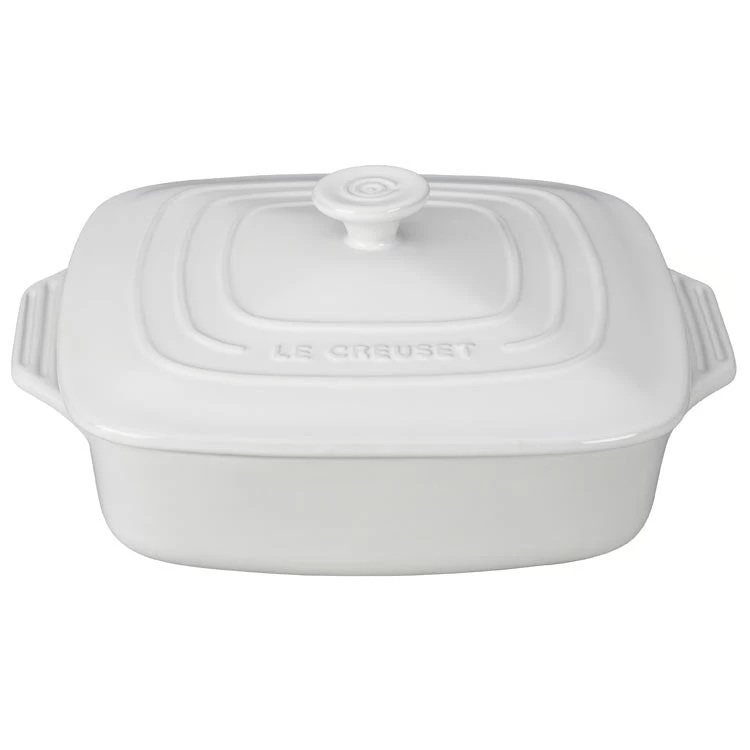 Le Creuset 2.75-Quart (9.5") Stoneware Covered Square Casserole - White