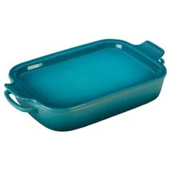 Le Creuset 2.75-Quart Stoneware Rectangular Dish With Platter Lid - Caribbean